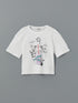 LC Waikiki Crew Neck Printed Girl's Shorts Pajamas Set